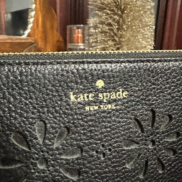 Kate Spade Black Floral Cosmetic Bag - Picture 4 of 9